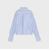 Cropped Shirt in Striped Cotton Poplin Cropped Shirt in Striped Cotton Poplin