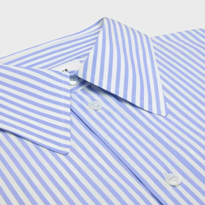 Cropped Shirt in Striped Cotton Poplin Cropped Shirt in Striped Cotton Poplin