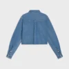 Cropped Shirt in Union Ocean Wash Denim Cropped Shirt in Union Ocean Wash Denim