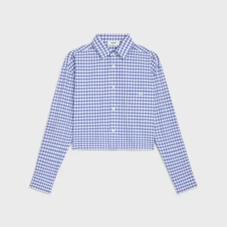 Cropped Shirt in Vichy Cotton