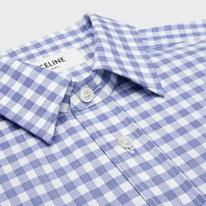 Cropped Shirt in Vichy Cotton Cropped Shirt in Vichy Cotton