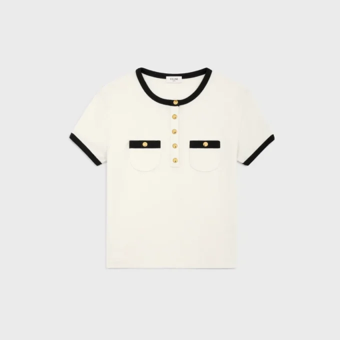 Cropped T-Shirt in Cotton Jersey