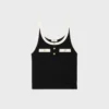 Cropped Tank Top in Cotton Jersey