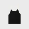Cropped Tank Top in Cotton Jersey