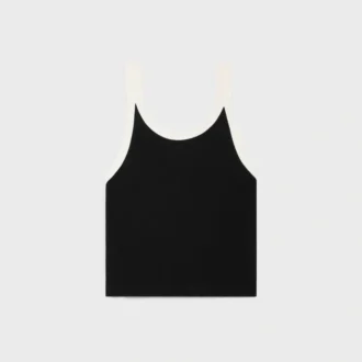 Cropped Tank Top in Cotton Jersey
