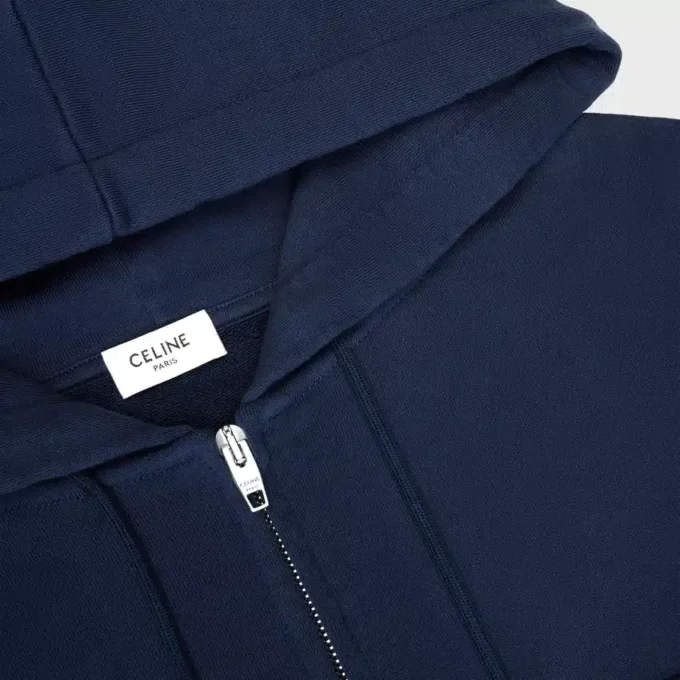 Cropped Zipped Hoodie in Cotton Fleece Cropped Zipped Hoodie in Cotton Fleece