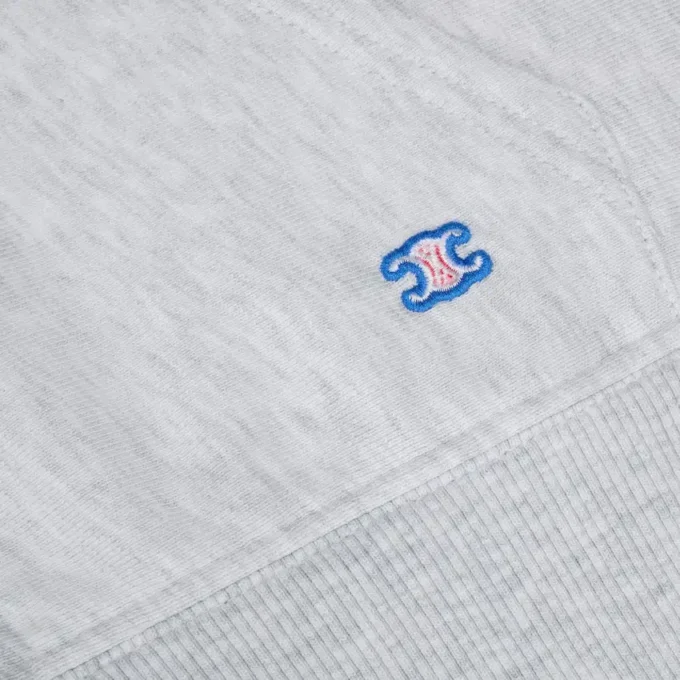 Cropped Zipped Hoodie in Cotton Fleece Cropped Zipped Hoodie in Cotton Fleece