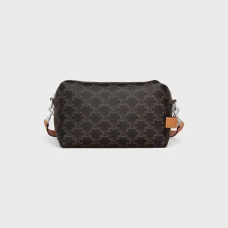 Crossbody Bag Take Away in Triomphe Canvas and Calfskin