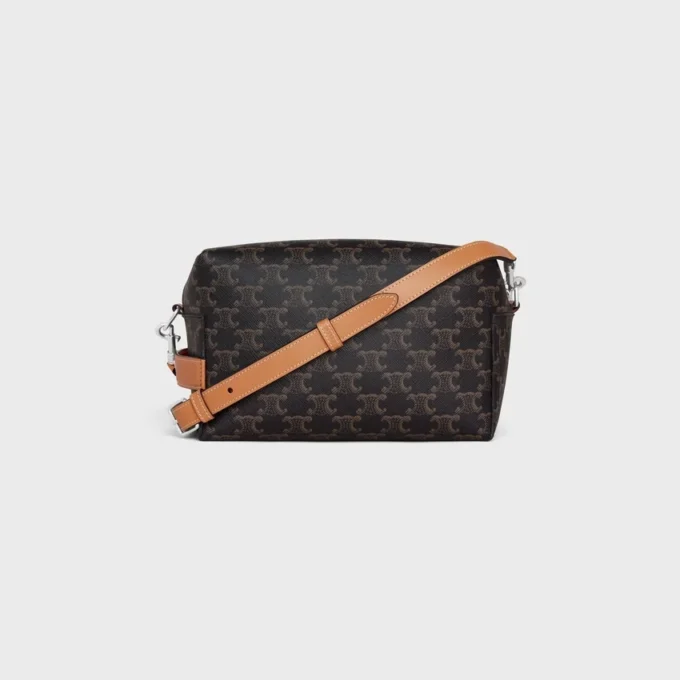 Crossbody Bag Take Away in Triomphe Canvas and Calfskin Crossbody Bag Take Away in Triomphe Canvas and Calfskin