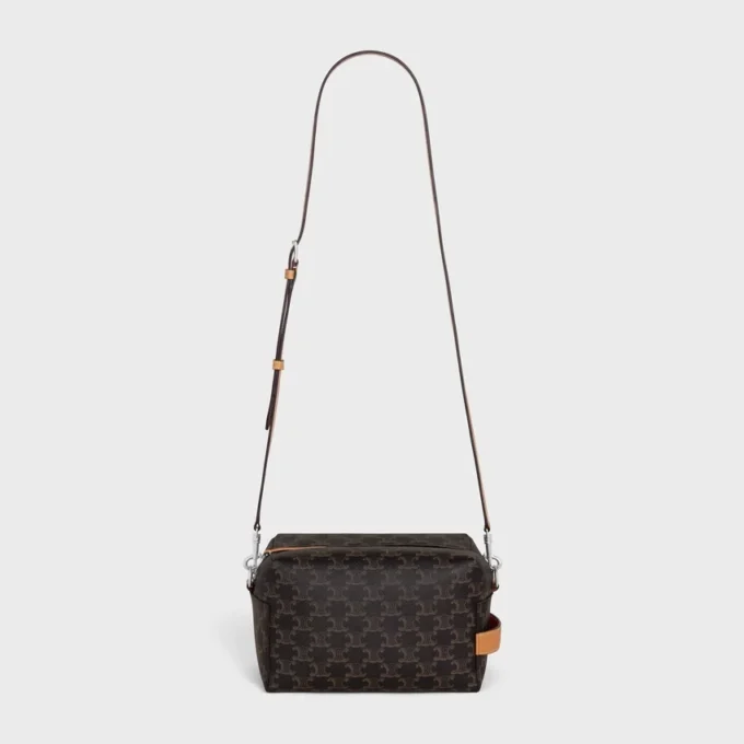 Crossbody Bag Take Away in Triomphe Canvas and Calfskin Crossbody Bag Take Away in Triomphe Canvas and Calfskin