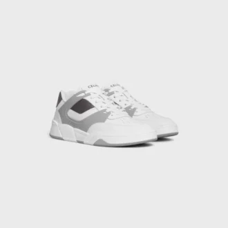 Ct-09 Trainer Sneaker in Calfskin and Mesh