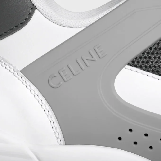 Ct-09 Trainer Sneaker in Calfskin and Mesh Ct-09 Trainer Sneaker in Calfskin and Mesh