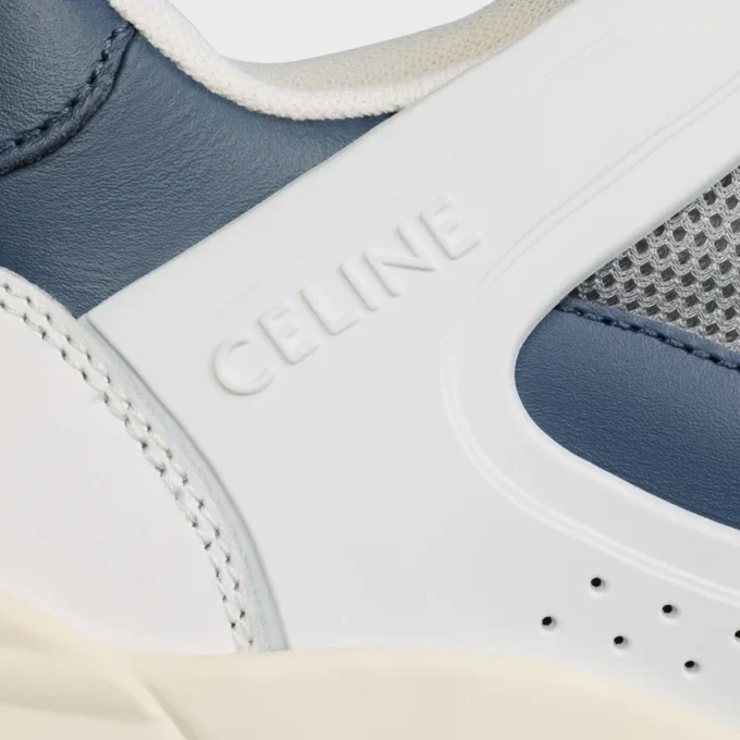 Ct-09 Trainer Sneaker in Calfskin and Mesh Ct-09 Trainer Sneaker in Calfskin and Mesh
