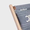 Deck Chair in Wood and Jacquard Textile Deck Chair in Wood and Jacquard Textile