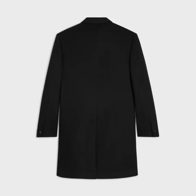 Double-Breasted Coat in Wool Cloth