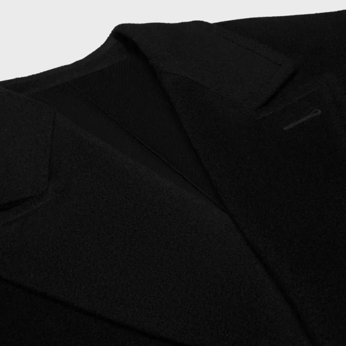 Double-Breasted Coat in Wool Cloth