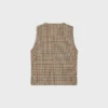 Double-Breasted Vest in Houndstooth Wool