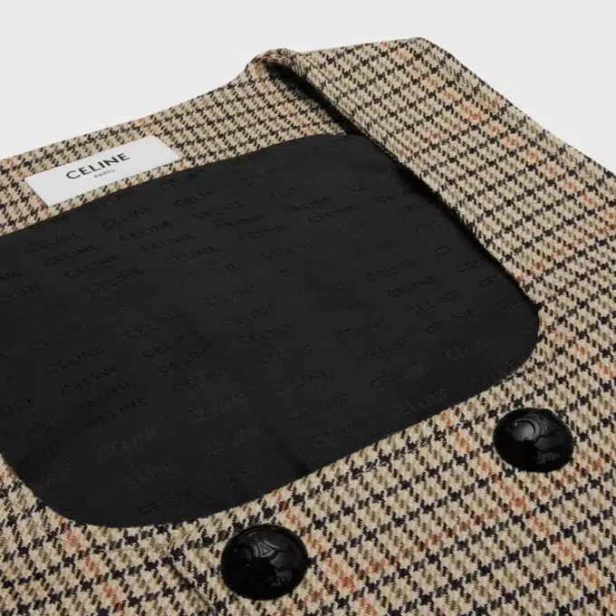 Double-Breasted Vest in Houndstooth Wool