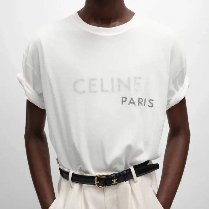 Double Layered T-Shirt in Fine Cotton Jersey Double Layered T-Shirt in Fine Cotton Jersey