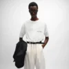 Double Layered T-Shirt in Fine Cotton Jersey Double Layered T-Shirt in Fine Cotton Jersey