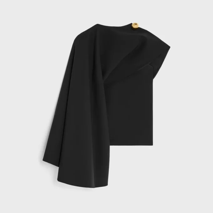 Draped Top in Wool Silk