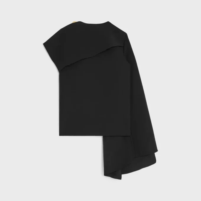 Draped Top in Wool Silk