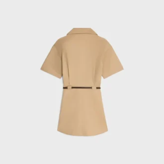 Dress in Cotton and Silk Twill
