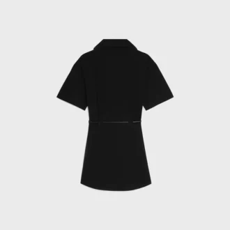 Dress in Cotton and Silk Twill