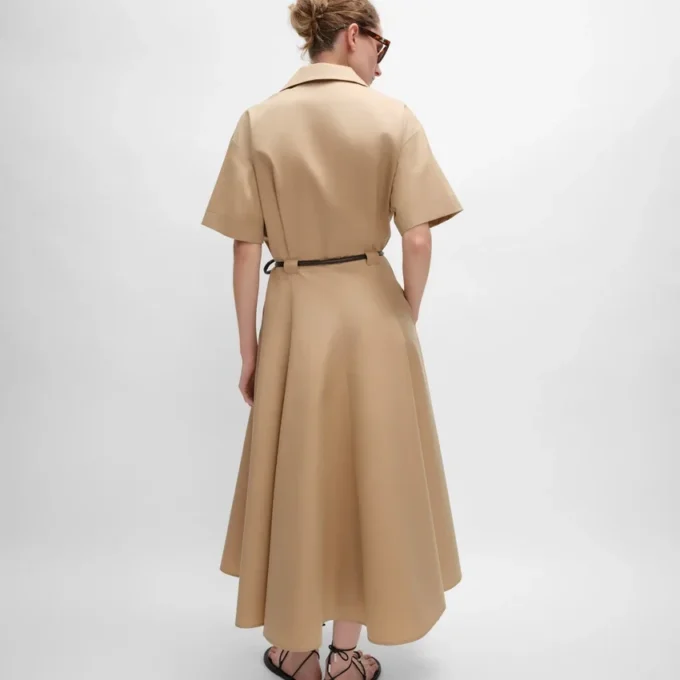 Dress in Cotton and Silk Twill Dress in Cotton and Silk Twill