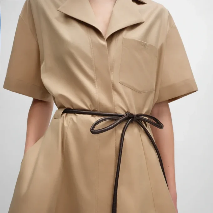 Dress in Cotton and Silk Twill Dress in Cotton and Silk Twill