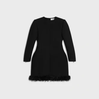 Dress in Tricotine Wool