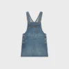 Dungarees Mini Dress in Union Wash Denim