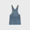Dungarees Mini Dress in Union Wash Denim