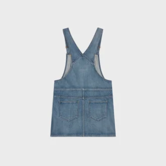 Dungarees Mini Dress in Union Wash Denim
