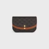 Duo Wallet on Strap in Triomphe Canvas and Calfskin