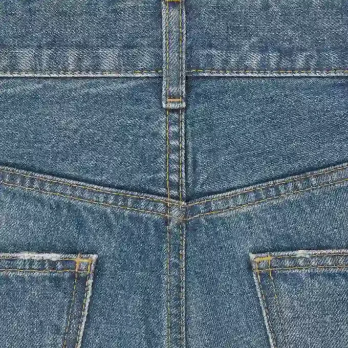 Dylan Flared Jeans with Signature in Cotton Denim