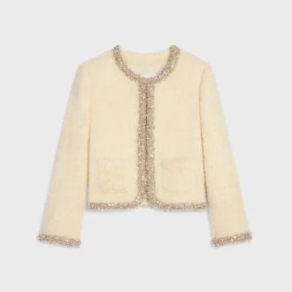 Embroidered Chelsea Jacket in Silk Natta