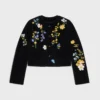 Embroidered Icone Jacket in Velvet