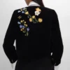 Embroidered Icone Jacket in Velvet