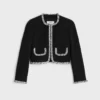 Embroidered Icone Jacket in Wool Natta