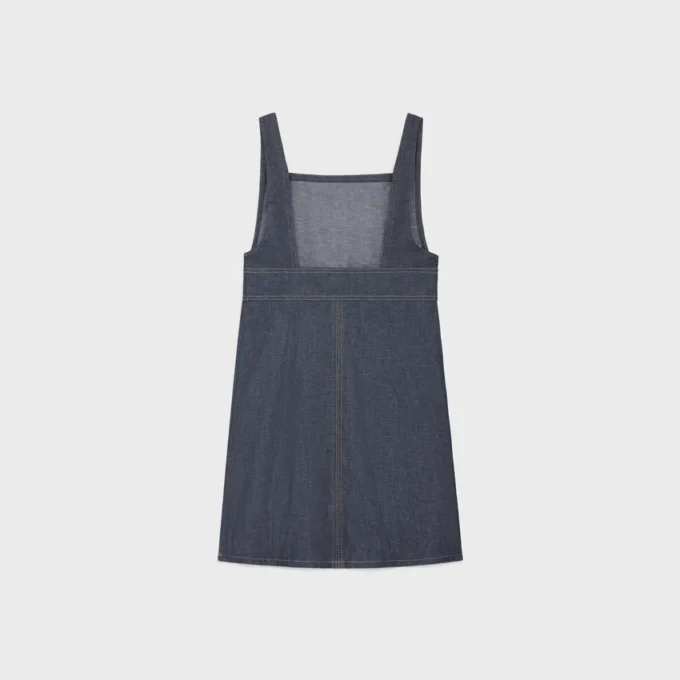 Empire Mini Dress in Raw Wash Denim