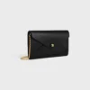 Envelope Wallet on Chain in Shiny Calfskin