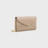 Envelope Wallet on Chain in Shiny Calfskin