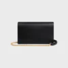 Envelope Wallet on Chain in Shiny Calfskin