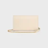 Envelope Wallet on Chain in Shiny Calfskin