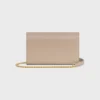 Envelope Wallet on Chain in Shiny Calfskin