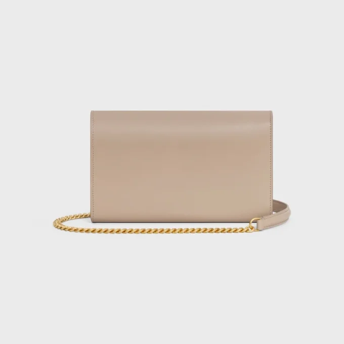 Envelope Wallet on Chain in Shiny Calfskin