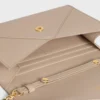 Envelope Wallet on Chain in Shiny Calfskin