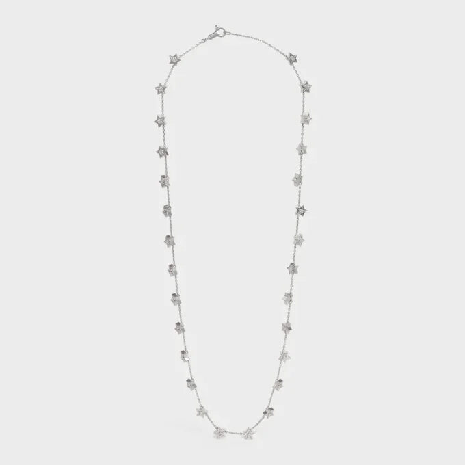 Etoile Celine Multi Stars Necklace in White Gold and Diamonds Etoile Celine Multi Stars Necklace in White Gold and Diamonds