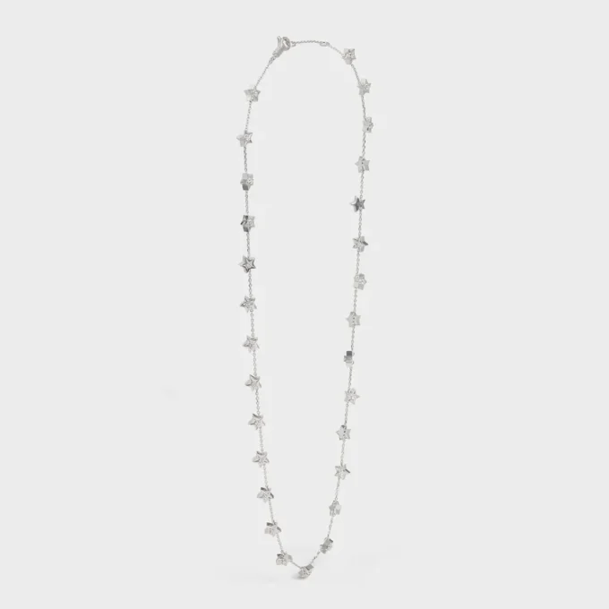 Etoile Celine Multi Stars Necklace in White Gold and Diamonds Etoile Celine Multi Stars Necklace in White Gold and Diamonds